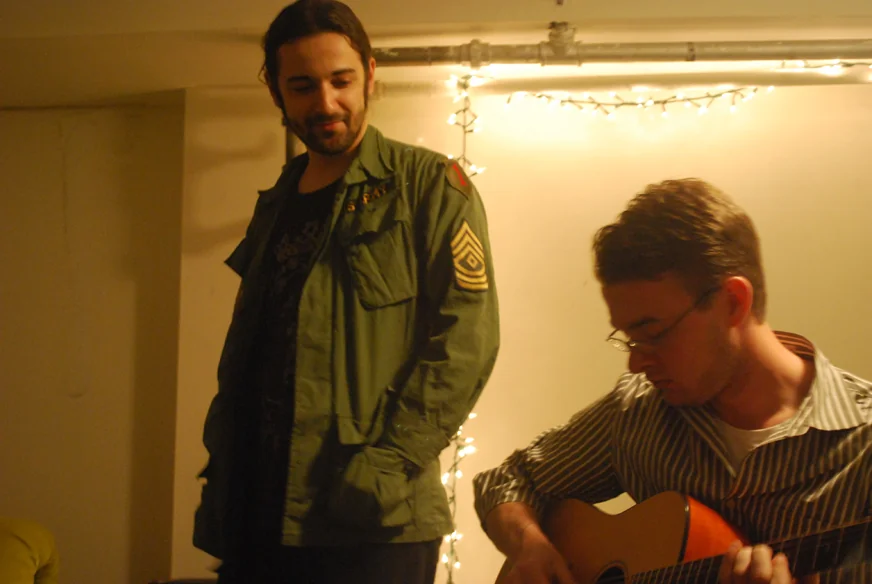 Amadeo and Charlie Blanchard during Walking With The Devil sessions